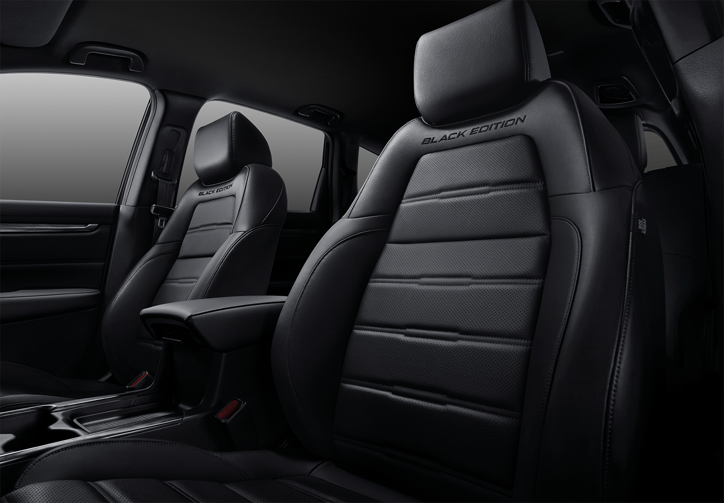 Embossed Black Edition Leather- Appointed Seats* & wrapped leather steering wheel.