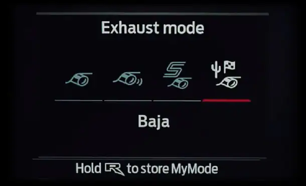 Selectable Exhaust Modes